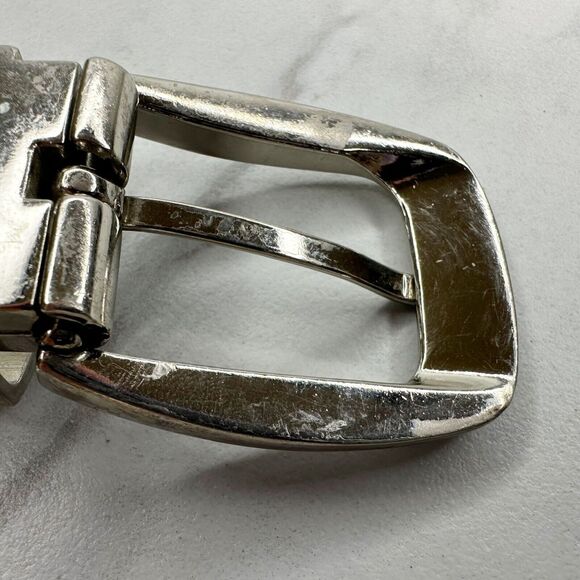 Silver Tone Reversible Simple Basic Belt Buckle - Picture 7 of 7